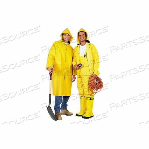OEM#: RC-300 2XLCOMFITWEAR 2-PIECE 48 INCH RAINCOAT, YELLOW, POLYESTER, 2XL by Hygrade Safety Supplies