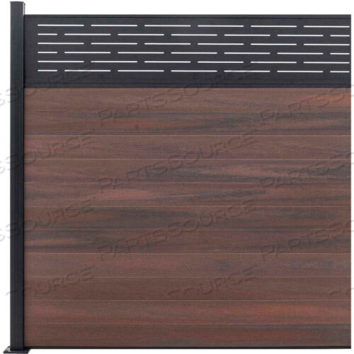 OEM#: EF LS1226LATTICE TOP 6W X 6H BLACK ROSE ALUMINUM/COMPOSITE HORIZONTAL FENCE ADDER SECTION - SURFACE MT by Jewett Cameron Companies