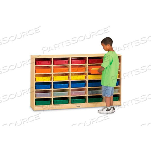 OEM#: 0931JC20 TRAY MOBILE CUBBIE W/COLORED PAPER-TRAYS, 60W X 15D X 35-1/2H, BIRCH PLYWOOD by Jonti-Craft Inc