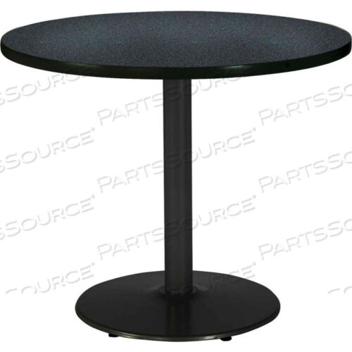OEM#: T30RD-B1917-BK-GRN30 X 29H ROUND RESTAURANT TABLE - GRAPHITE NEBULA TOP, ROUND BLACK BASE by KFI