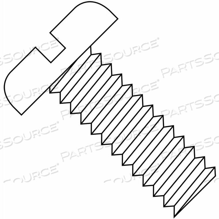 OEM#: 0218MSPN2-56 X 1-1/8 SLOTTED PAN MACHINE SCREW - FULL THREAD - NYLON - PKG OF 2500 by Kanebridge Corporation