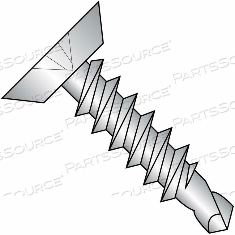 OEM#: 0608KPU410#6 X 1/2 PHILLIPS FLAT UNDERCUT FULL THREAD SELF DRILLING SCREW 410 STAIN ST - PKG OF 5000 by Kanebridge Corporation