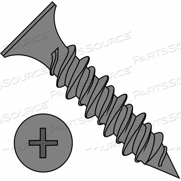 OEM#: 0632HPG#6 X 2 PHILLIPS BUGLE HEAD HI LOW DRYWALL SCREW BLACK - PKG OF 3500 by Kanebridge Corporation