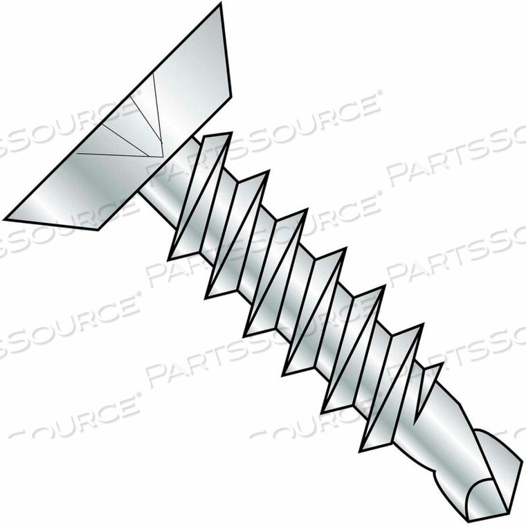 OEM#: 0808KPU#8 X 1/2 PHILLIPS FLAT UNDERCUT FULL THREAD SELF DRILLING SCREW ZINC BAKE - PKG OF 10000 by Kanebridge Corporation