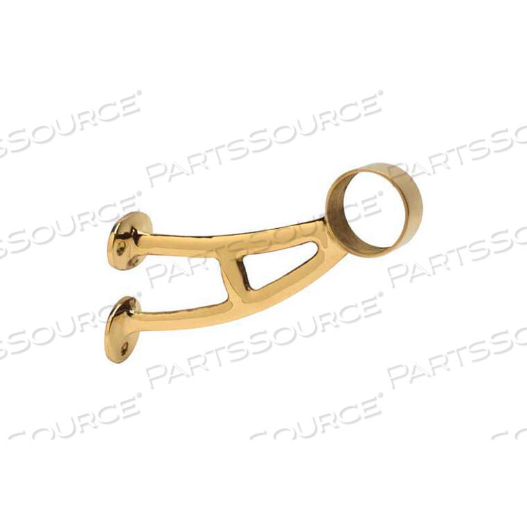 OEM#: 00-402/2BAR MOUNT BRACKET, FOR 2 TUBING, POLISHED BRASS by Lavi