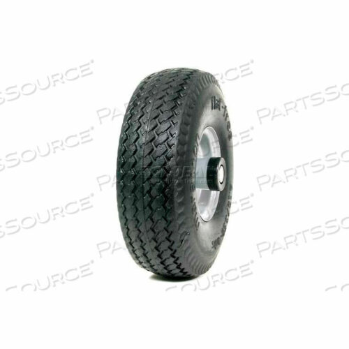 OEM#: 000104.10/3.50-4 HAND TRUCK TIRE SAWTOOTH TREAD FLAT FREE - 2.25 OFFSET - 5/8 BEARINGS by Marathon