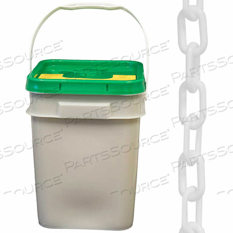 OEM#: 50001-PPLASTIC CHAIN - 2 LINKS - IN A PAIL - WHITE - 160 FEET by Mr. Chain