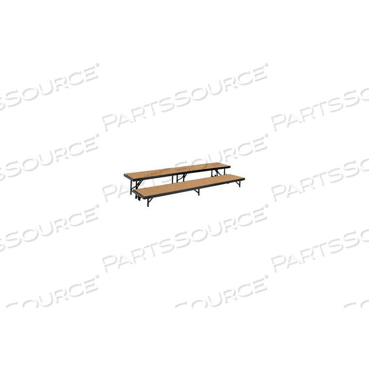 OEM#: RS2LHB2 LEVEL STRAIGHT RISER WITH HARDBOARD - 96L X 18W - 8H & 16H by National Public Seating
