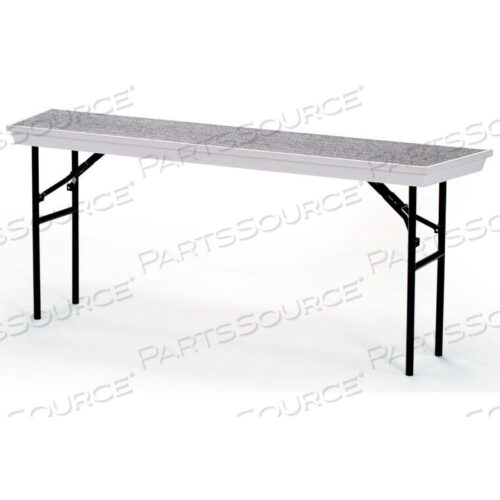 OEM#: TPRA4TH LEVEL ADD-ON FOR TAPERED TRANSPORT RISER - GRAY CARPET WITH BLACK ALUMINUM FRAME by National Public Seating