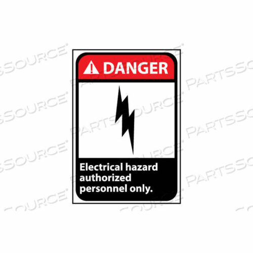 OEM#: DGA40RBDANGER SIGN 14X10 RIGID PLASTIC - ELECTRICAL HAZARD AUTHORIZED PERSONNEL ONLY by National Marker Company