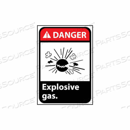 OEM#: DGA42ABDANGER SIGN 14X10 ALUMINUM - EXPLOSIVE GAS by National Marker Company