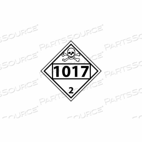 OEM#: DL72BPDOT PLACARD - FOUR DIGIT 1017 by National Marker Company
