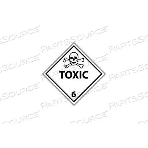 OEM#: DL87RDOT PLACARD - TOXIC 6 by National Marker Company