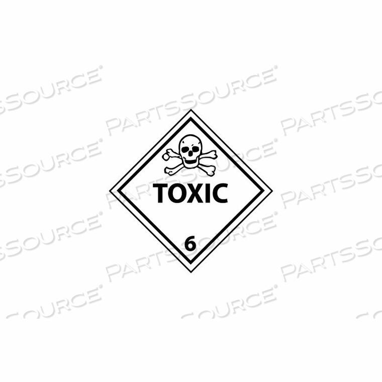 OEM#: DL87RDOT PLACARD - TOXIC 6 by National Marker Company