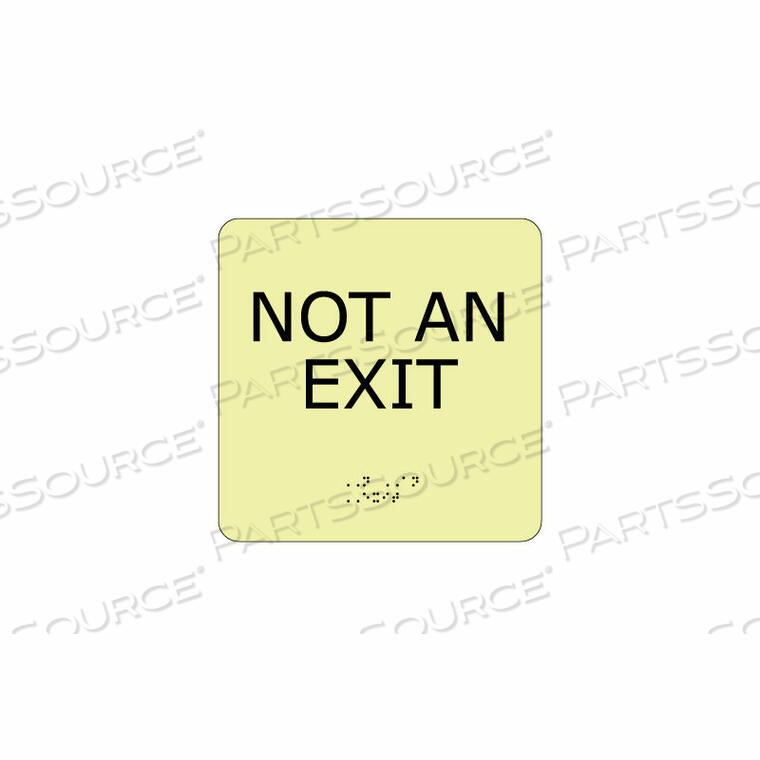 OEM#: GADA112BKGLOW BRAILLE - NOT AN EXIT by National Marker Company