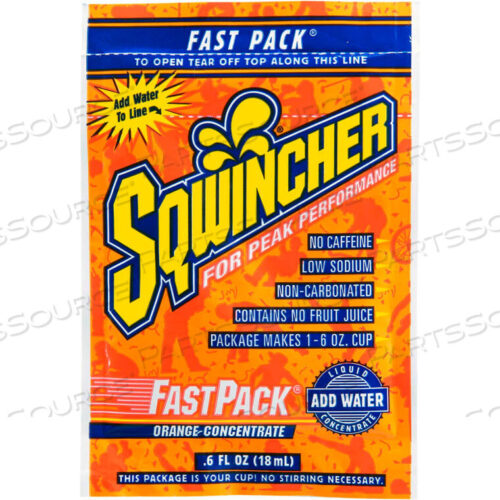 OEM#: 015304-ORFAST PACK LIQUID CONCENTRATE - ORANGE, 0.6 OZ., 200/CARTON by Sqwincher