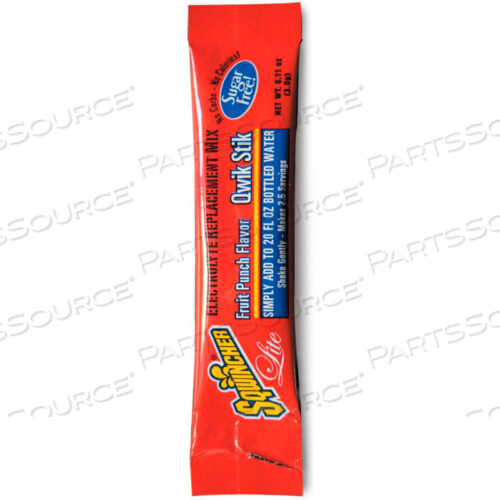 OEM#: 060102-FPZERO QWIK STIK SUGAR FREE- FRUIT PUNCH, 0.11 OZ. by Sqwincher