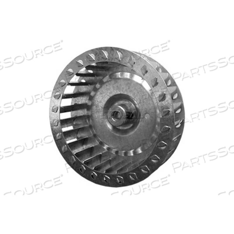 OEM#: 028957-21SINGLE INLET BLOWER WHEEL, 4-1/4 DIA., CW, 4500 RPM, 3/8 BORE, 2-1/2W, GALVANIZED by Lau