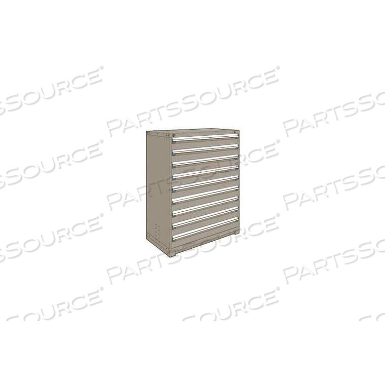 OEM#: R5AHE-5813KD-071HEAVY DUTY MODULAR DRAWER CABINET 9 DRAWER FULL HEIGHT 48W - LIGHT GRAY by Rousseau Metal Inc.