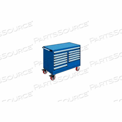 OEM#: R5GHG-3003KD-055METAL 12 DRAWER MOBILE MULTI-DRAWER CABINET - 48WX27DX37-1/2H AVALANCHE BLUE by Rousseau Metal Inc.