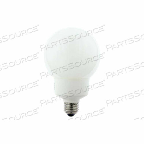 SUNLITE SLG20/G30/50K 20W GLOBE CFL LIGHT BULB, MEDIUM BASE, SUPER WHITE