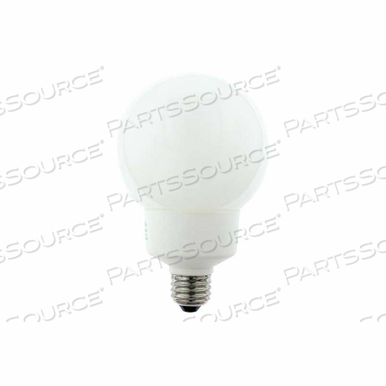 SUNLITE SLG20/G30/50K 20W GLOBE CFL LIGHT BULB, MEDIUM BASE, SUPER WHITE