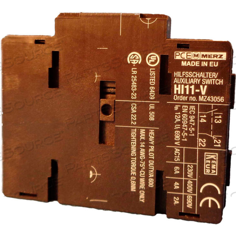 OEM#: HI11-VMERZ, AUXILIARY CONTACT (CONTROL VOLTAGE) - BASE MOUNT by Springer Controls Co. Inc