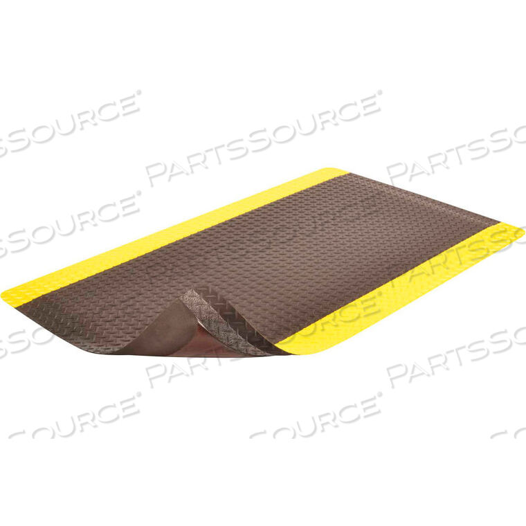 OEM#: 510R0060YBDIAMOND-TUFF MAX ANTI FATIGUE MAT 1 THICK 5 75 BLACK/YELLOW BORDER by Notrax