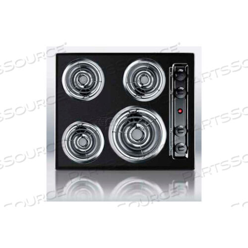 OEM#: TEL0324W 220V ELECTRIC COOKTOP, BLACK PORCELAIN FINISH by Summit Appliance (Div. of Felix Storch, Inc.)