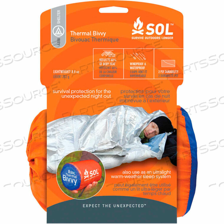 OEM#: 0140-1223SURVIVE OUTDOORS LONGER THERMAL BIVVY, 84 X 36 by Adventure Medical Kits