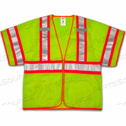 OEM#: V70332.S-MV70332 JOB SIGHT CLASS 3 TWO-TONE VEST, FLUORESCENT LIME, S/M by Tingley Rubber