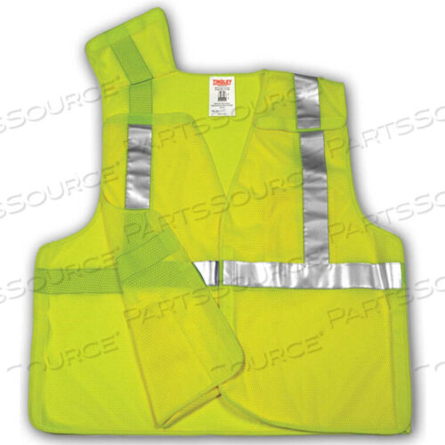 OEM#: V70522.L-XLV70522 CLASS 2 HI-VIS 5-POINT BREAKAWAY VEST, FLUORESCENT LIME, L/XL by Tingley Rubber