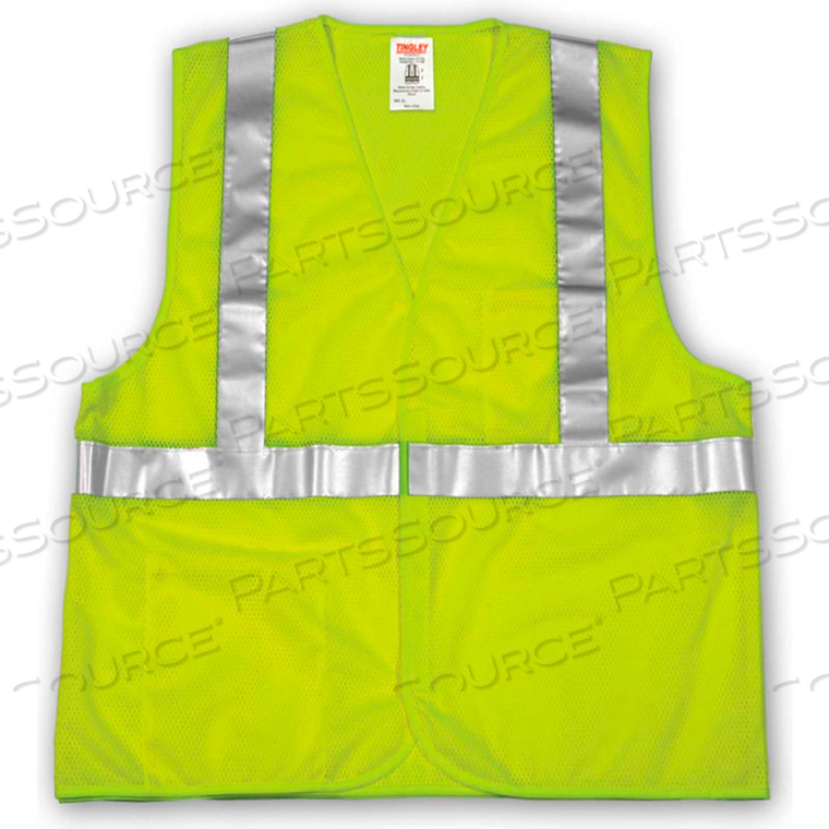 OEM#: V70622.S-MV70622 JOB SIGHT CLASS 2 VEST, FLUORESCENT LIME, POLYESTER MESH, S/M by Tingley Rubber