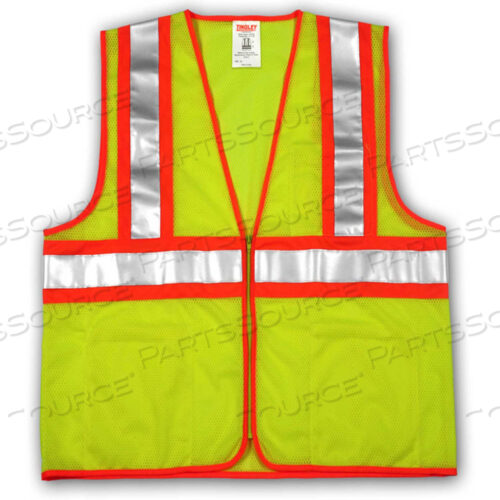 OEM#: V70642.S-MV70642 JOB SIGHT TWO-TONE CLASS 2 VEST, FLUORESCENT LIME, S/M by Tingley Rubber