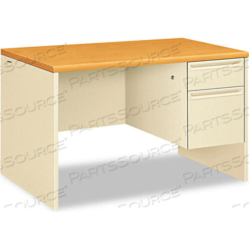 OEM#: HON38251CLRIGHT PEDESTAL DESK - 48W X 30D X 29-1/2H - HARVEST/PUTTY - 38000 SERIES by HON