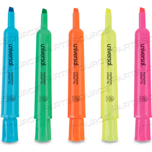 OEM#: UNV08867DESK HIGHLIGHTERS, CHISEL TIP, ASSORTED COLORS, DOZEN by Universal Products