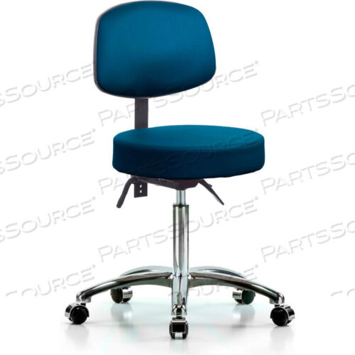 OEM#: VMBST-CR-T0-NF-CC-8801ANTIBACTERIAL DELUXE CHAIR WITH BACK - VINYL - MARINE BLUE by E Com Inc