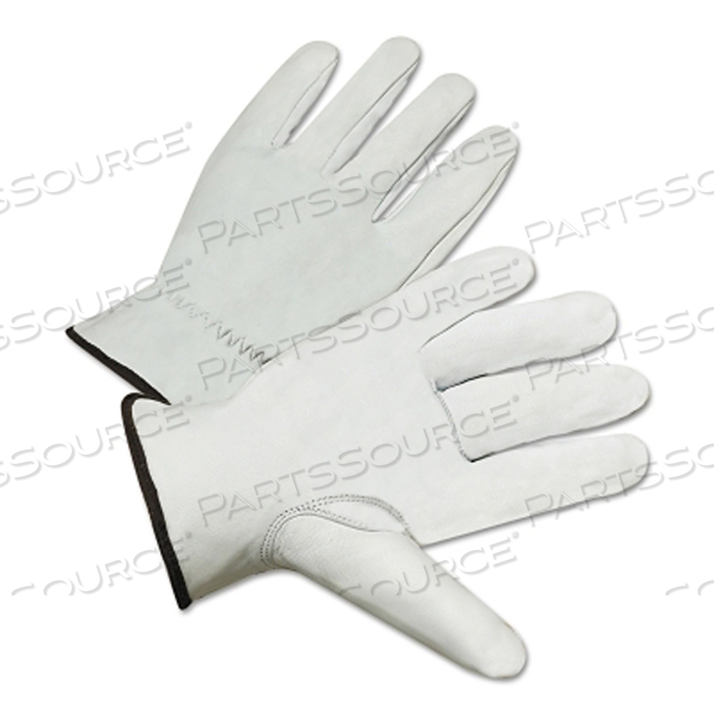OEM#: 713600LPREMIUM GRAIN GOATSKIN DRIVER GLOVES, LARGE, UNLINED, WHITE by Anchor
