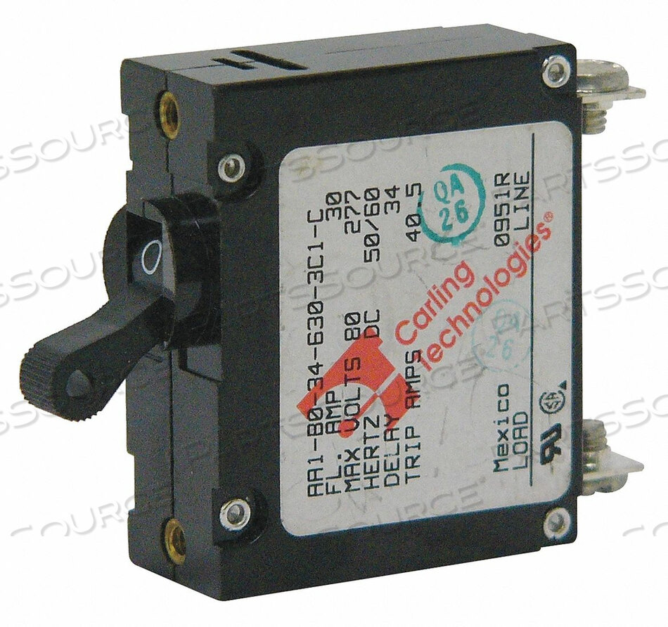 OEM#: AA1-B0-34-615 -5D1-CCIRCUIT BREAKER 15A MAGNETIC 250/277VAC by Carling Technologies