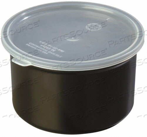 POLY-TUF CROCK W/LID 1.5 QT. BLACK PK6