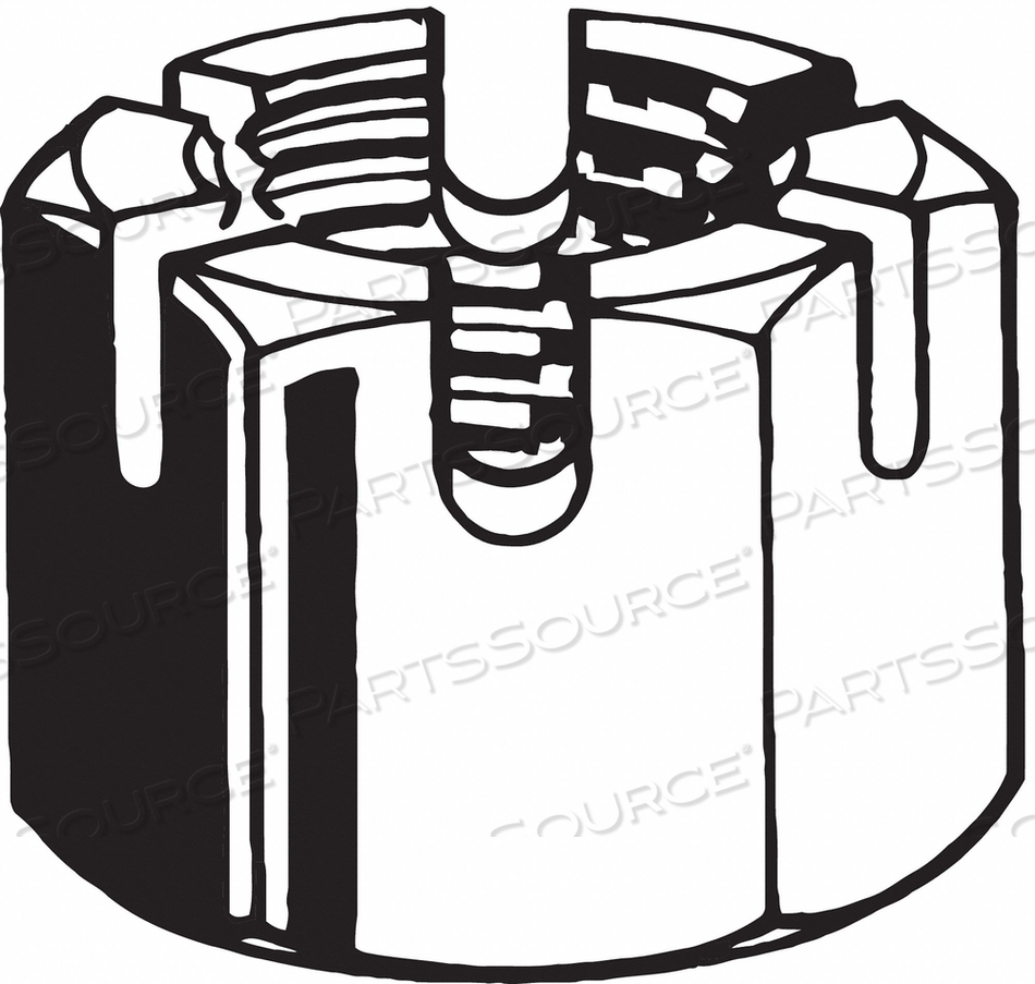 OEM#: M12020.180.0150CASTLE NUT METRIC STEEL CLASS 4 PK50 by Fabory