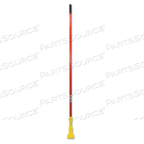 GRIPPER FIBERGLASS MOP HANDLE, 1 DIA X 60, RED/YELLOW