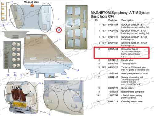 OEM#: 8625464CONNECTOR FLAP KIT by Siemens Medical Solutions