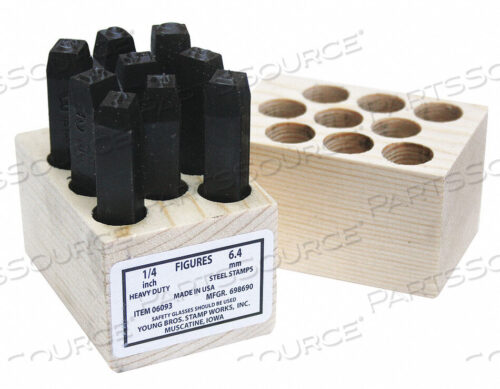OEM#: 01093HEAVY DUTY NUMBER SET 1/16IN H GOTHIC by Young Bros. Stamp Works, Inc.