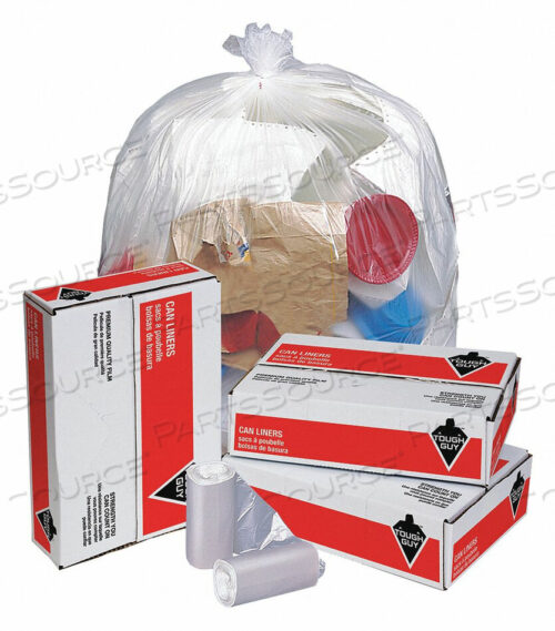 OEM#: 4KN31TRASH BAGS 20 TO 30 GAL. CLEAR PK500 by Tough Guy