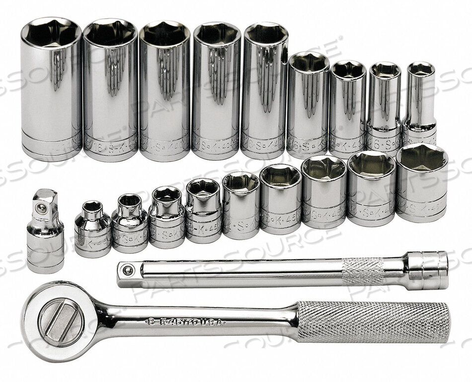 OEM#: 4521SOCKET WRENCH SET SAE 3/8 IN DR 21 PC by SK Professional Tools