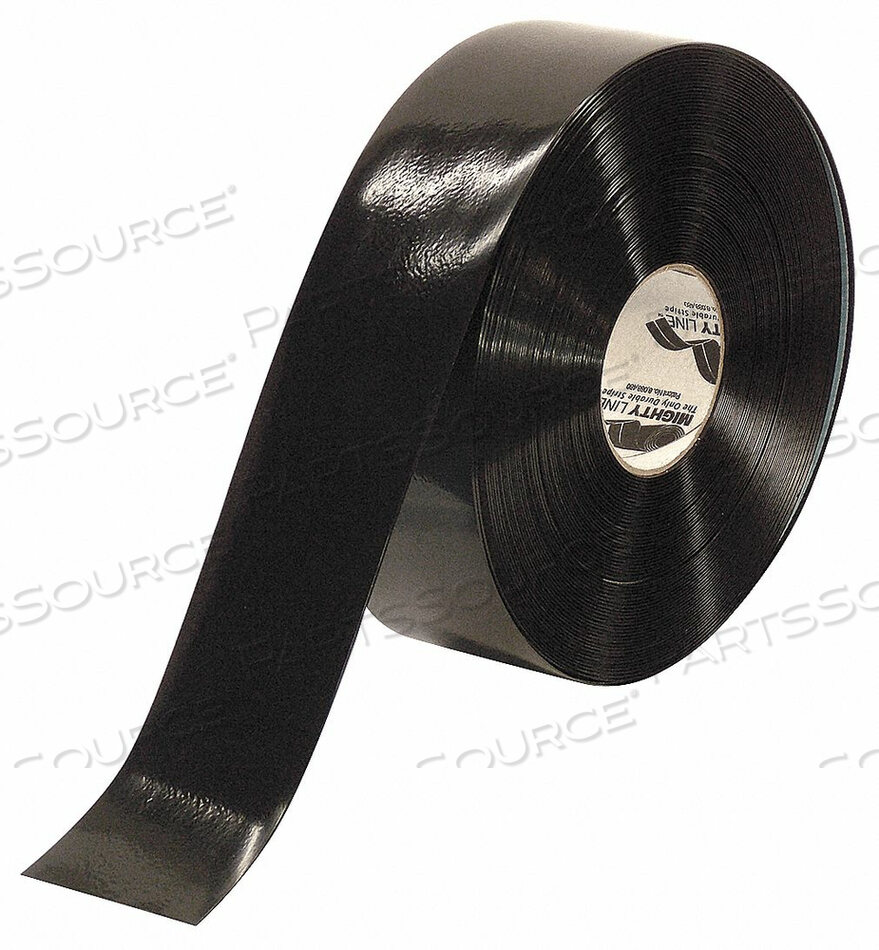 OEM#: 3RBLKH7546 INDUSTRIAL FLOOR TAPE ROLL BLACK VINYL by Mighty Line