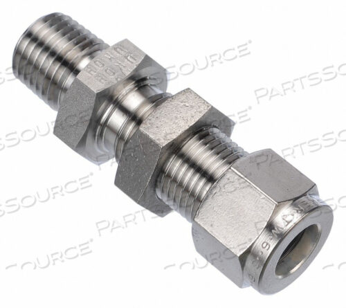 OEM#: 6MBC4N-316BULKHEAD CONNECT SS A-LOKXM 3/8INX1/4IN by Parker Hannifin Corporation