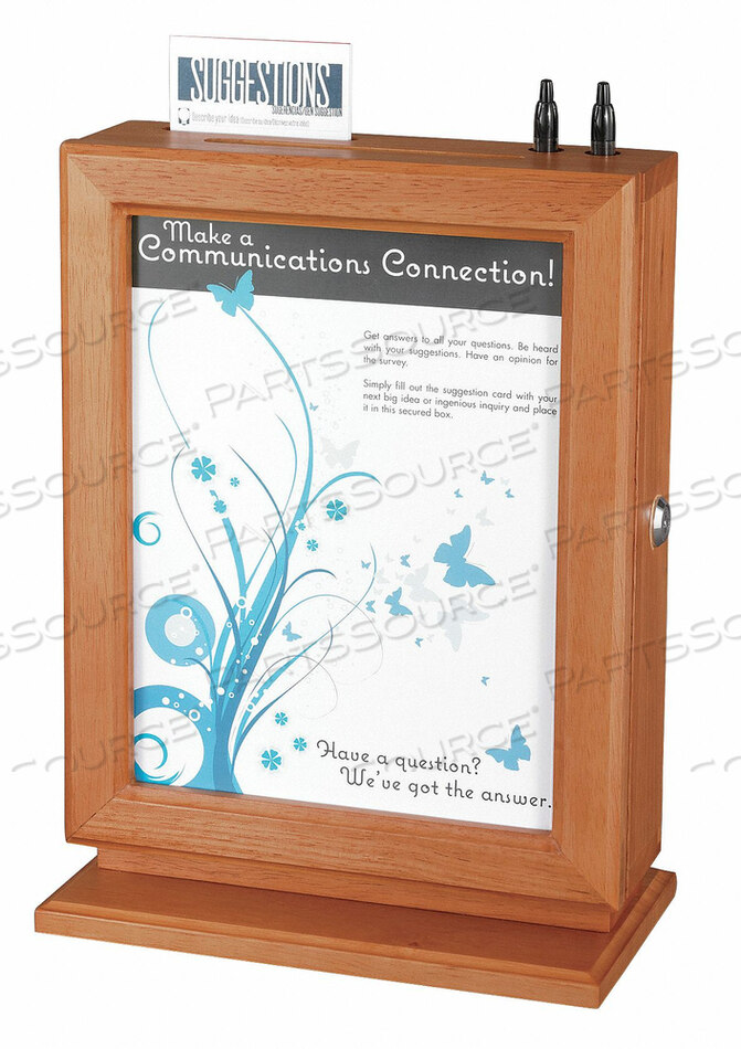 OEM#: 4236CYCUSTOMIZABLE SUGGESTION BOX CHERRY by Safco