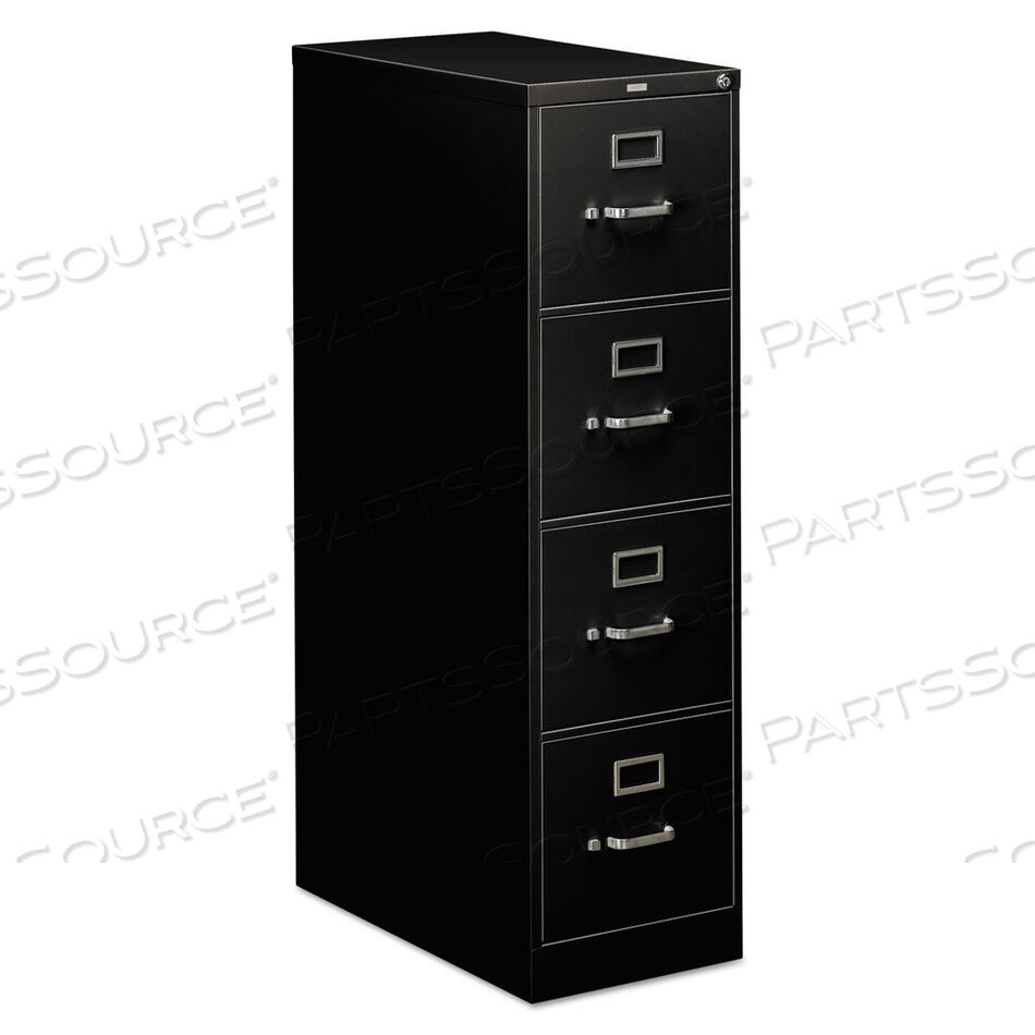 OEM#: H314.P.P310 SERIES VERTICAL FILE, 4 LETTER-SIZE FILE DRAWERS, BLACK, 15 X 26.5 X 52 by HON